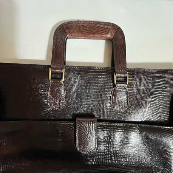 Bugatti Genuine Leather Bag Brown Vintage - Picture 3 of 16